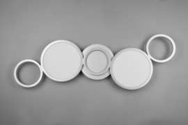 Trio lighting plafondlamp Salsa led, titaan rond incl. switch dimmer