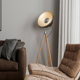 By Rydéns vloerlamp Buckler, zilver incl. led bron