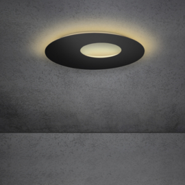 Escale plafondlamp Blade open led, zwart 59 cm
