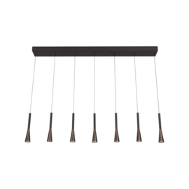 Lucide JOAKIM - Hanglamp - LED Dimb. - CCT - 7x6,2W 2700K/4000K, kleur koffie