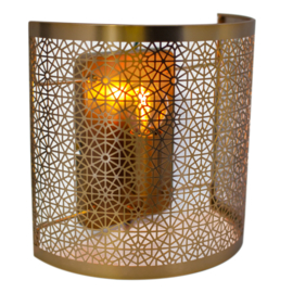 By Rydéns wandlamp Hermine, mat messing incl. licht bron