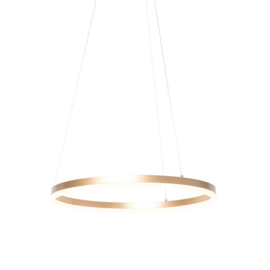 Qazqa hanglamp Anello led, goud  incl. switch dimmer 60 cm