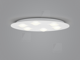 Helestra plafondlamp Belos led, 6-lichts rond wit