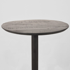 Label 51 Restauranttafel, zwart mangohout | zwart metaal