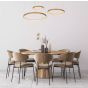 Lucide hanglamp Vidal led, 3-lichts mat goud-messing 78 cm