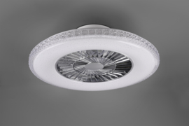 Trio lighting plafond ventilator Harstad led, zilver 59 cm incl. afstandsbediening