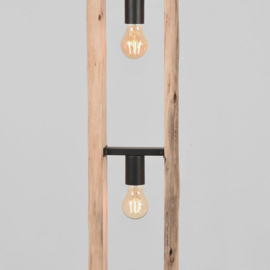 Label 51 vloerlamp Woody, antiek goud