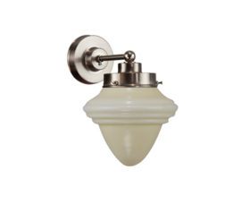 Old timerlight wandlamp Oak, ivoor glans glas
