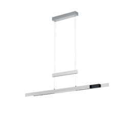 Trio lighting hanglamp Trajan led, geborsteld aluminium met zwart