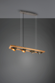 Trio lighting hanglamp Bell, antiek nikkel