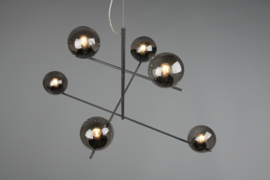 Trio lighting hanglamp Pure, 6-lichts antraciet