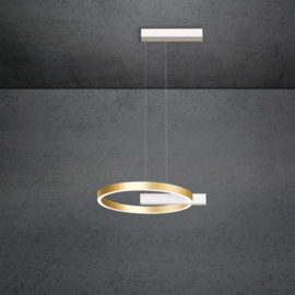 Escale hanglamp Midnight single led, wit-goud incl. touchdimmer 40 cm
