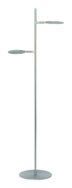 Freelight vloerlamp Piana led, 2-delig geborsteld staal incl. switch dimmer
