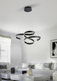 Trio Lighting hanglamp Francis led, mat nikkel