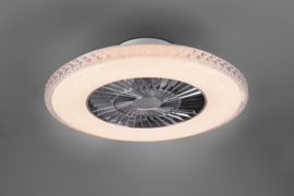 Plafond ventilator Harstad led, zilver 59 cm incl. afstandsbediening