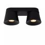 Lucide plafondspot Trigono led, 2-lichts zwart incl led