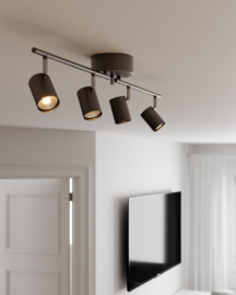 By Rydéns Correct Spotlight 4-lichts, staalgrijs