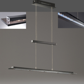 Fischer&honsel hanglamp Tenso TW led, zwart incl. pushdimmer