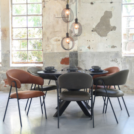 Label 51 hanglamp Ronda, 3-Lichts zwart