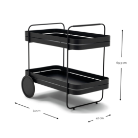 Spinder design GIN & TROLLEY Serveerwagen, silky taupe