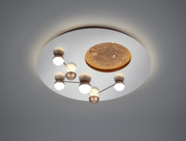 Trio lighting plafondlamp Zodiac led, geborsteld aluminium incl. switch dimmer