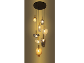 Light trend hanglamp Rain, 8-lichts