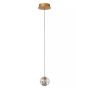 Lucide hanglamp Dilenko led, 1-lichts mat goud/ messing