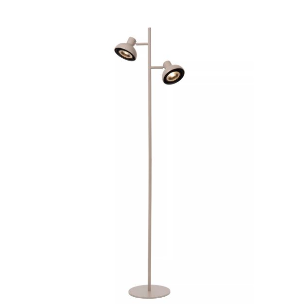 Lucide vloerlamp Sensas led, 2-lichts beige
