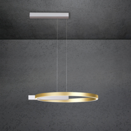 Escale hanglamp Midnight single led, aluminium-goud incl. touchdimmer 60 cm