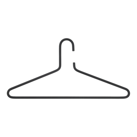 Spinder design Kledinghanger Senza 6, zwart