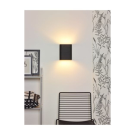 Lucide wandlamp Ovalis, zwart