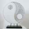 WF Light tafellamp Ying Yang, parlemour wit 36 cm