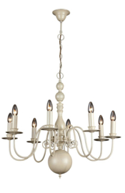 Linea verdace hanglamp Brugge, 8-lichts beach-ivory