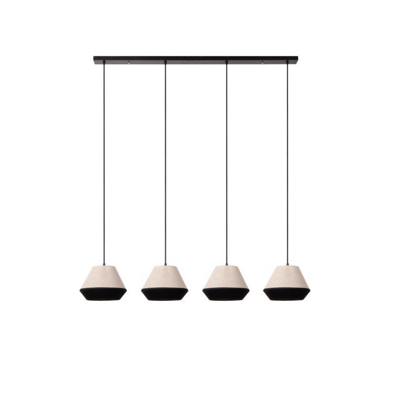 Lucide hanglamp Kala, 4-lichts taupe