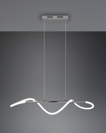 Trio lighting hanglamp ARGOS LED, chroom incl. switch dimmer