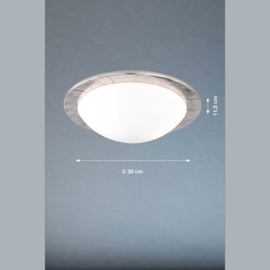 Fischer & Honsel plafondlamp Nantes led, antiek nikkel 30 cm