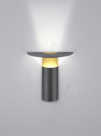 Helestra wandlamp Viya led, kleur zwart-goud