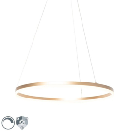 Qazqa hanglamp Anello led, goud incl. switch dimmer