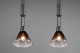 Trio lighting hanglamp Stanley, 2-lichts zwart