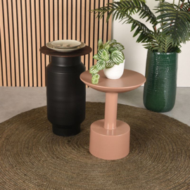 Label 51 Bijzettafel Jik,  espresso mangohout/zwart metaal 35 cm