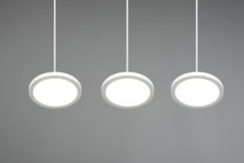 Trio lighting hanglamp Tray led, 3-lichts mat wit
