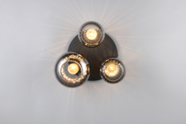 Trio lighting plafondlamp Diva led, 3-lichts zwart