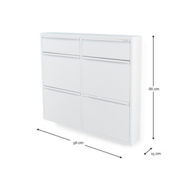 Spinder design Schoenenkast Billy 6, wit