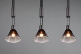 Trio lighting hanglamp Stanley, 3-lichts zwart
