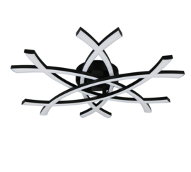 Trio lighting plafondlamp Pollock led, zwart