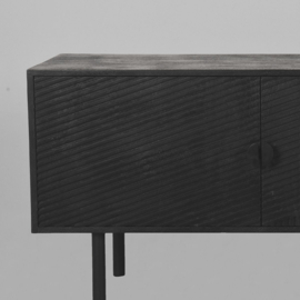 Label 51 Tv-Meubel Cotia, zwart mangohout 220 cm