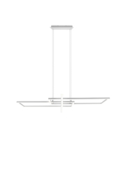 Trio lighting hanglamp Salinas led, mat wit met switch dimmer