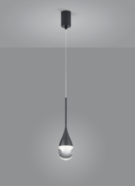 Helestra  hanglamp Deep led, 1-lichts mat zwart