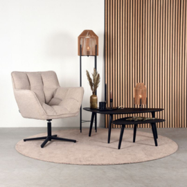 Label 51 Salontafel Rock, zwart mangohout