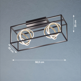 Fischer & Honsel plafondlamp Gisi led, 2-lichts